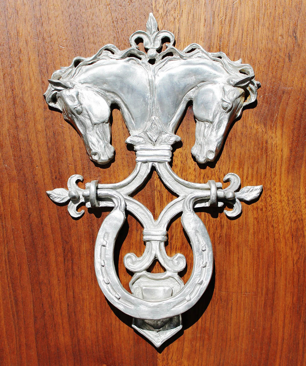 Horse Head Door Knocker Silver